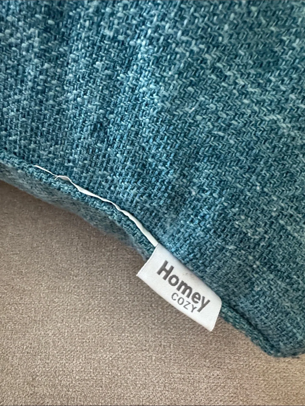 Teal Decorative Accent Pillow - Cozy Textured Throw